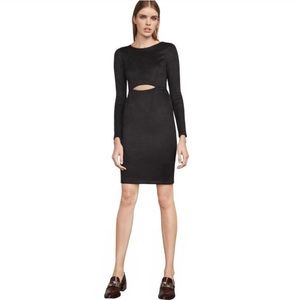BCBGmaxazria Whitney Faux Suede Cut out dress Xxs